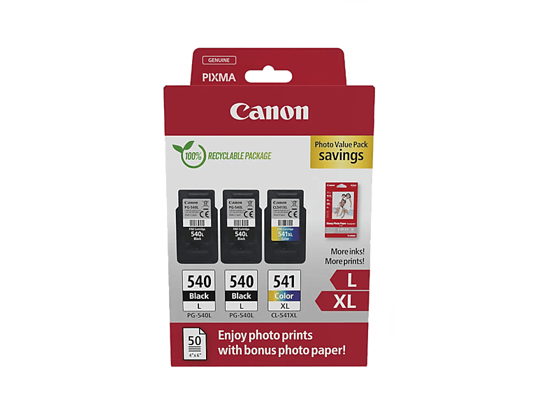 Canon Multipack 2 X Pg-540l /cl-541xl Photo Value Pack (5224b015)