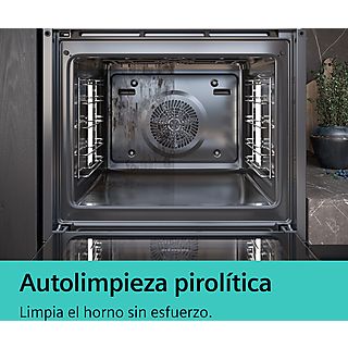 Horno - Siemens HB574AER0, Multifunción, Pirolítico, 71L, 7 funciones, Display LED, Negro