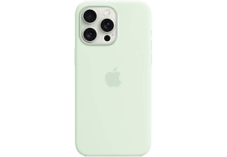 APPLE iPhone 15 Pro Max MagSafe rögzítésű szilikon tok, világos menta (MWNQ3ZM/A)