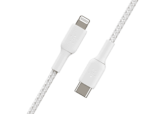 BELKIN 2M BC Lightning USB-C Örgülü Kablo Beyaz_1