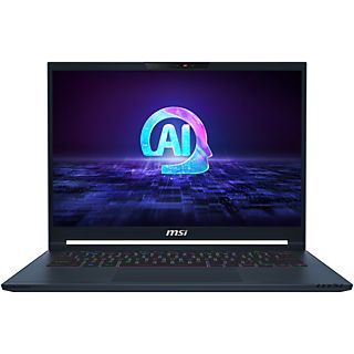 Portátil - MSI Stealth 14 AI Studio A1VGG, 14" 2.8K, Intel® Core™ Ultra 9 185H, 32GB RAM, 1TB SSD, GeForce RTX™ 4070, Sin sistema operativo, Star Blue