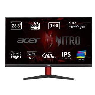 Monitor gaming - Acer Nitro KG242YE, 23.8" Full HD IPS, 1 ms, 100 Hz, 2 x HDMI(1.4) + 1 x VGA, FreeSync, Negro