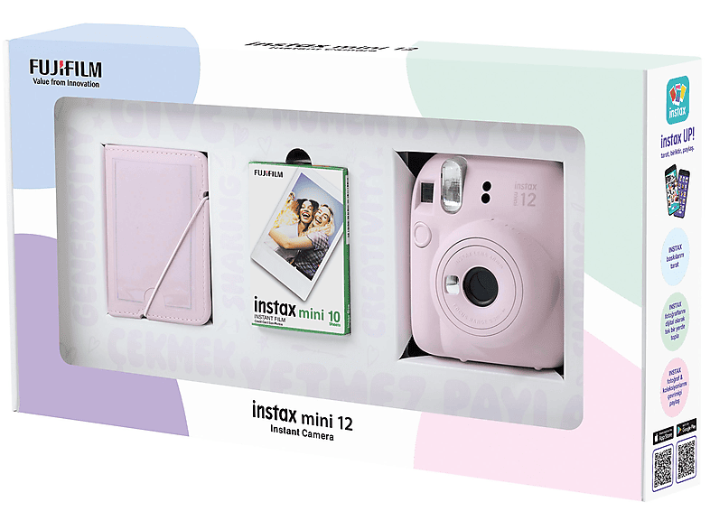 FUJIFILM Mini 12 Blossom Eko Bundle Box Anlık Fotoğraf Makinesi Pembe_1