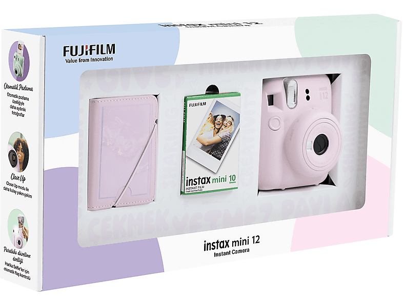 FUJIFILM Mini 12 Blossom Eko Bundle Box Anlık Fotoğraf Makinesi Pembe_2