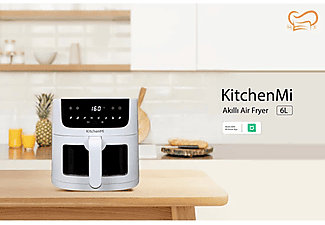 KITCHEN MI Air Fryer 6l Fritöz Beyaz_3