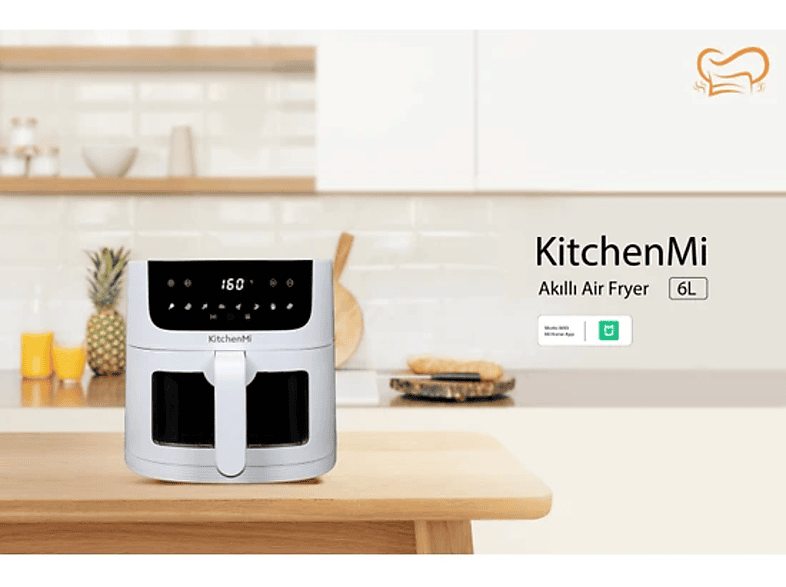 KITCHEN MI Air Fryer 6l Fritöz Beyaz_3