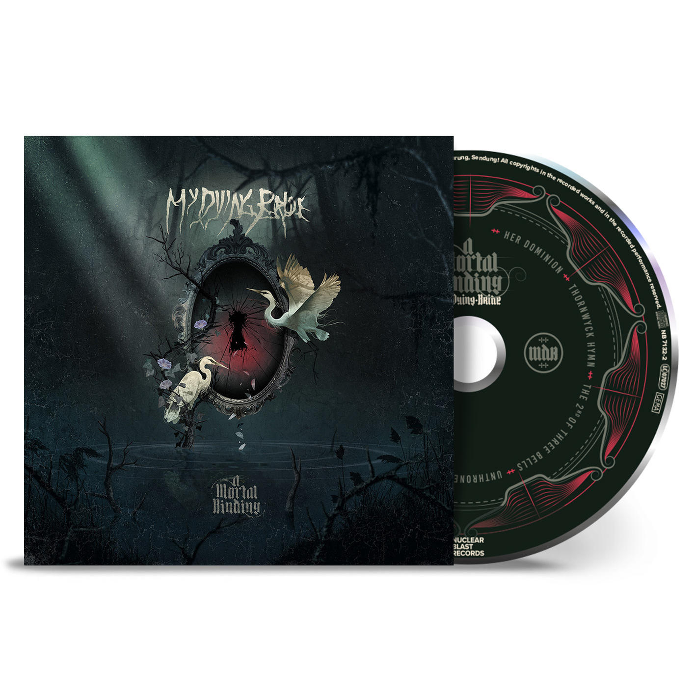 CD-Cover mit Kunstwerk einer dunklen Waldszene, einem Vogel und dem Bandnamen.