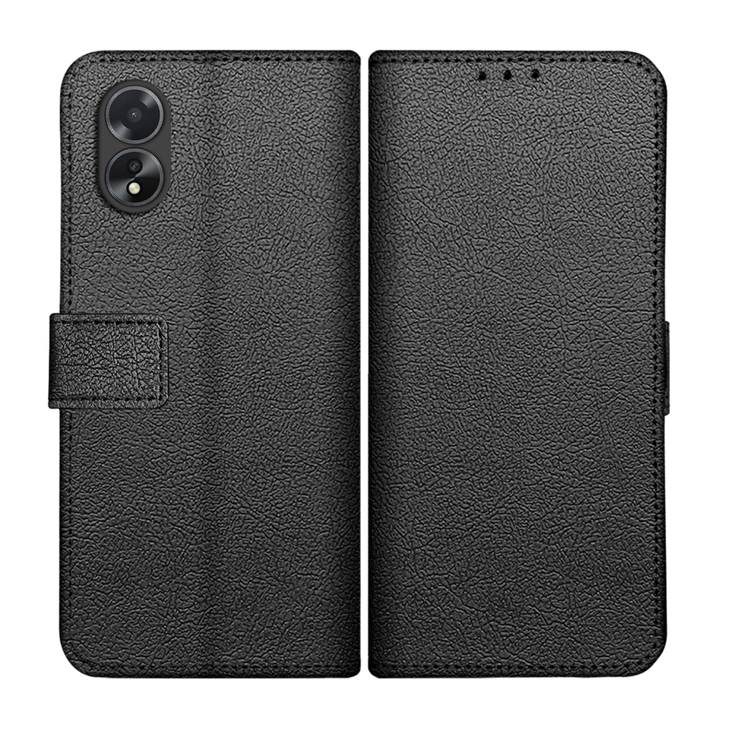 JUST IN CASE 324900 Classic Wallet Telefoonhoesje voor Oppo A38 Zwart afbeelding