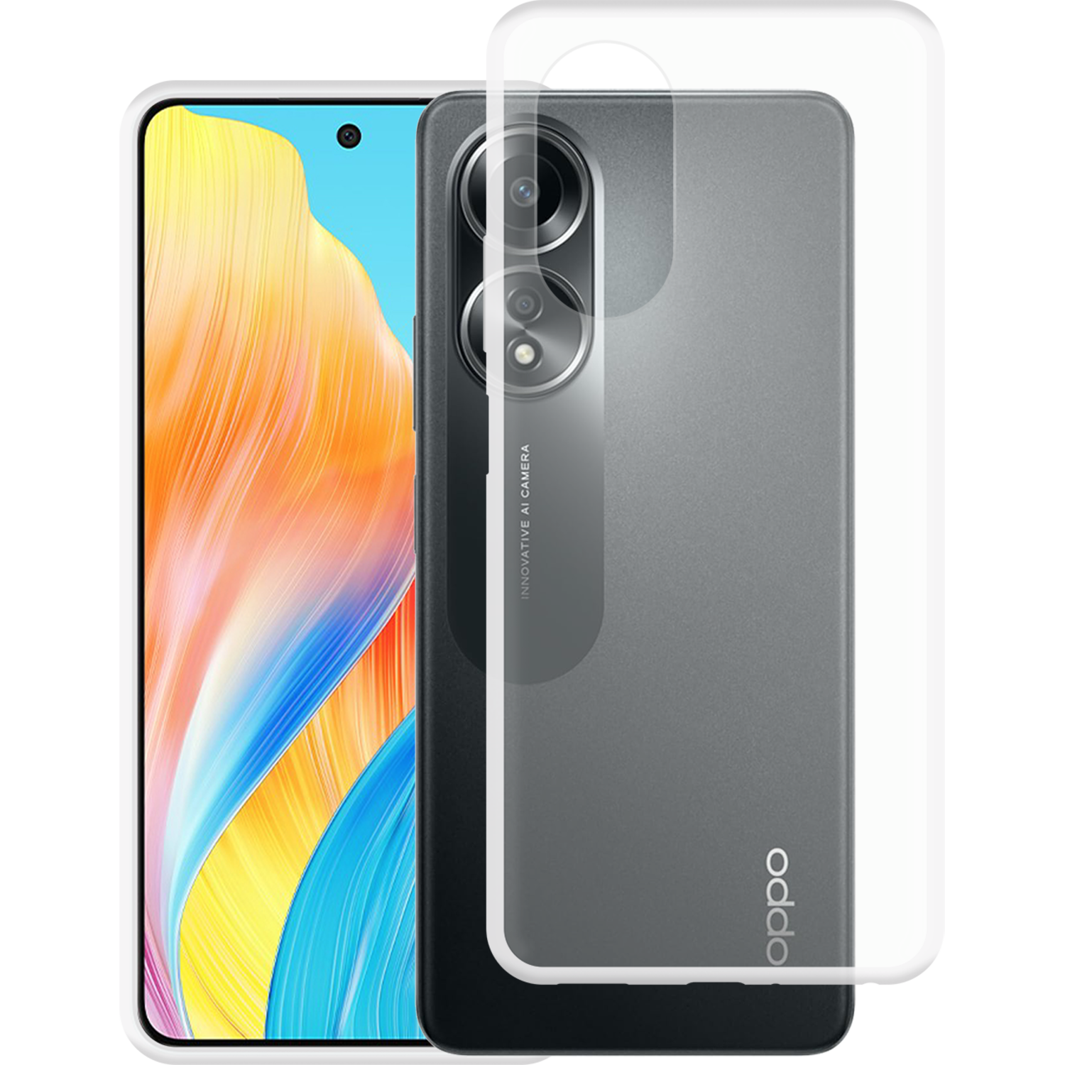 JUST IN CASE 325013 Soft TPU Telefoonhoesje voor Oppo A58 Transparant afbeelding
