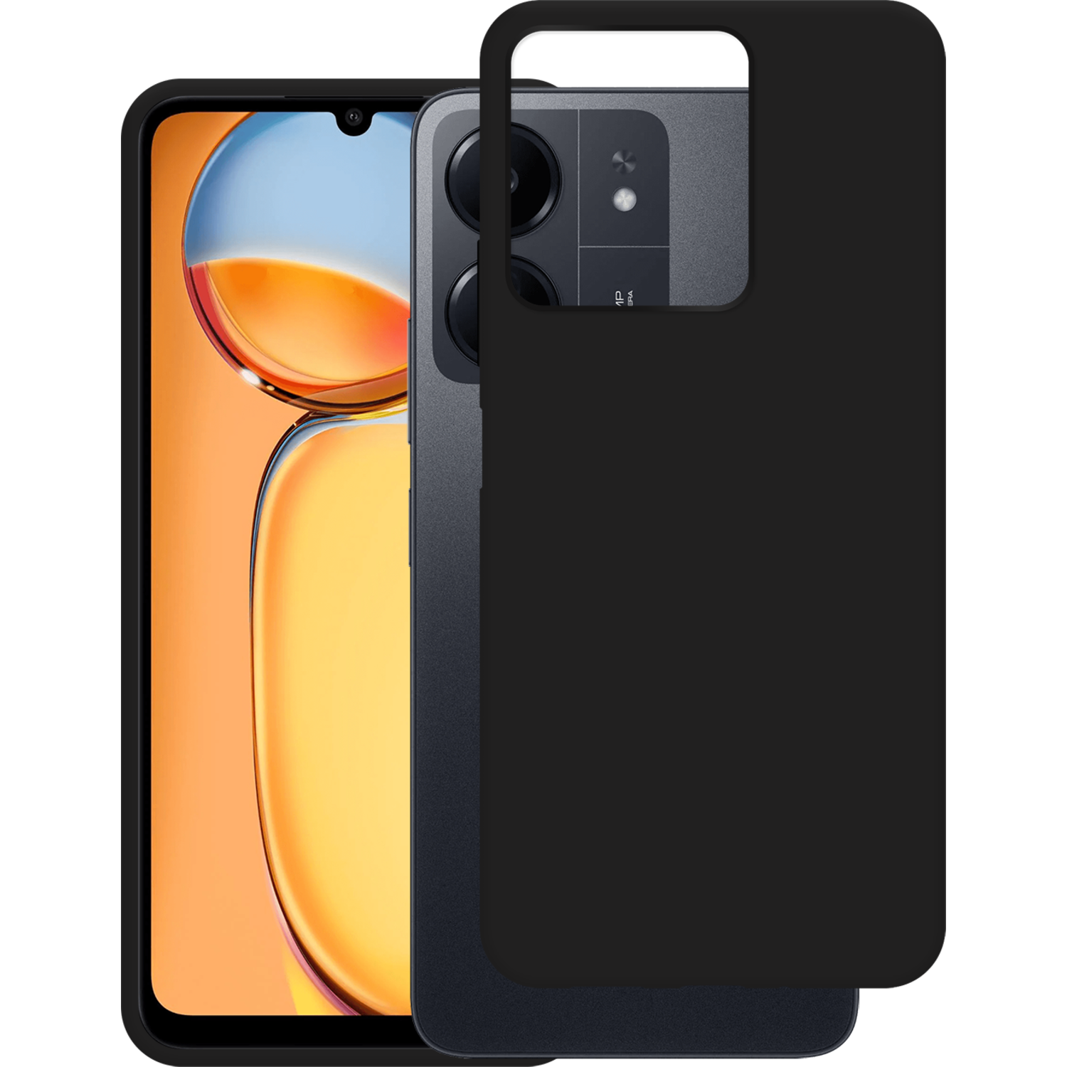 JUST IN CASE 327635 Soft TPU Telefoonhoesje voor Xiaomi Redmi 13c Zwart afbeelding