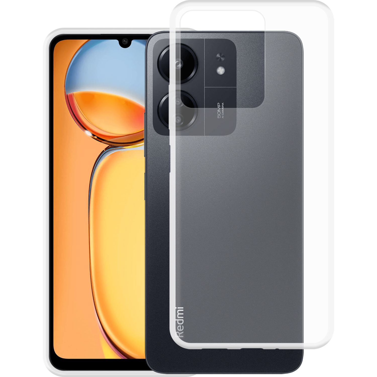 JUST IN CASE 327642 Soft TPU Telefoonhoesje voor Xiaomi Redmi 13c Transparant afbeelding