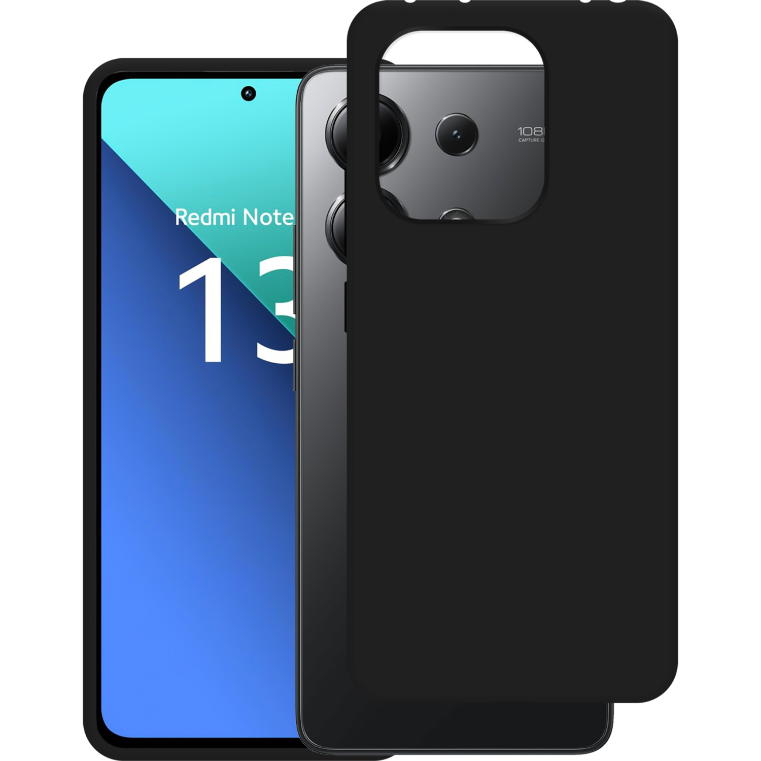 JUST IN CASE 327758 Soft TPU Telefoonhoesje voor Xiaomi Redmi Note Pro 13 Zwart afbeelding