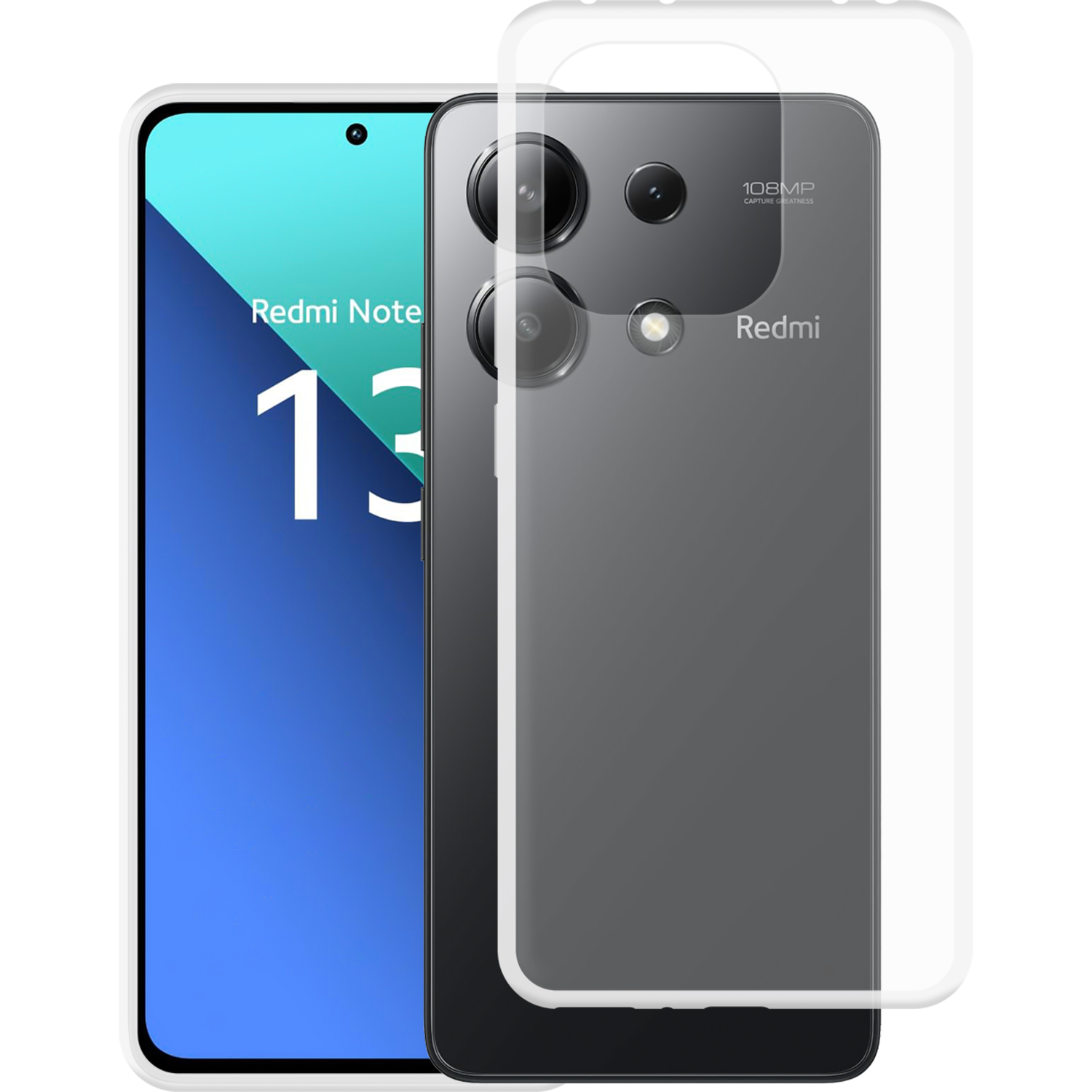 JUST IN CASE 327765 Soft TPU Telefoonhoesje voor Xiaomi Redmi Note Pro 13 Transparant afbeelding