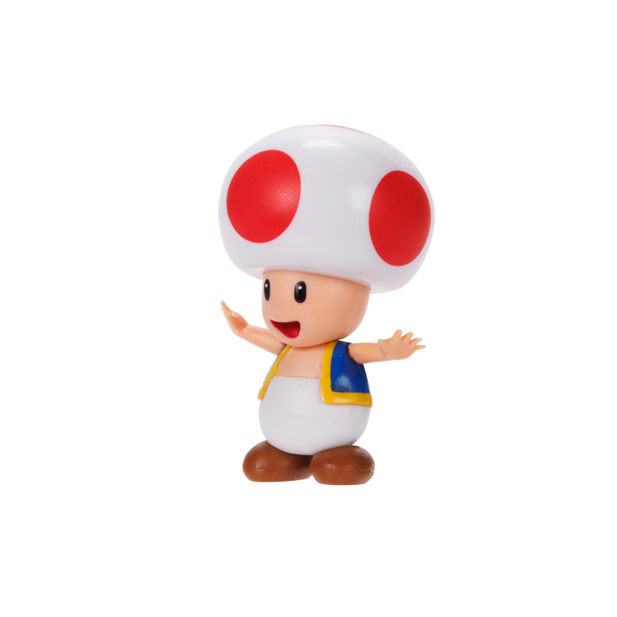Toad-Figur mit weiß-rotem Pilzhut.