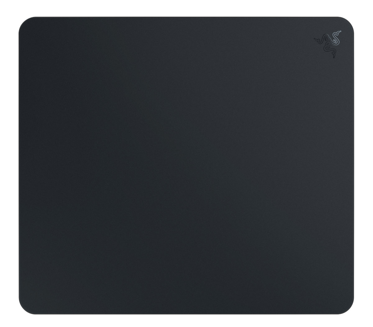 Czarna podkładka pod mysz Razer. Logo Razer w prawym górnym rogu.