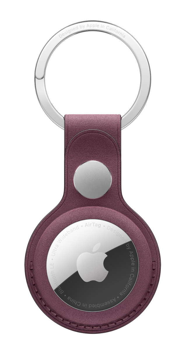 Brelok APPLE z tkaniny FineWoven do AirTaga Rubinowa morwa