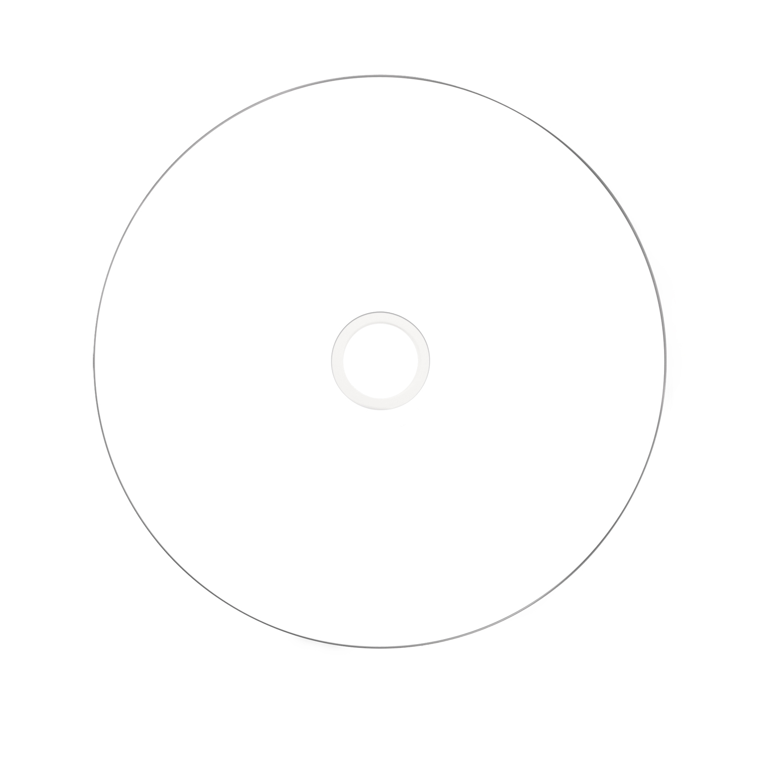 Eine leere, silberne CD oder DVD.