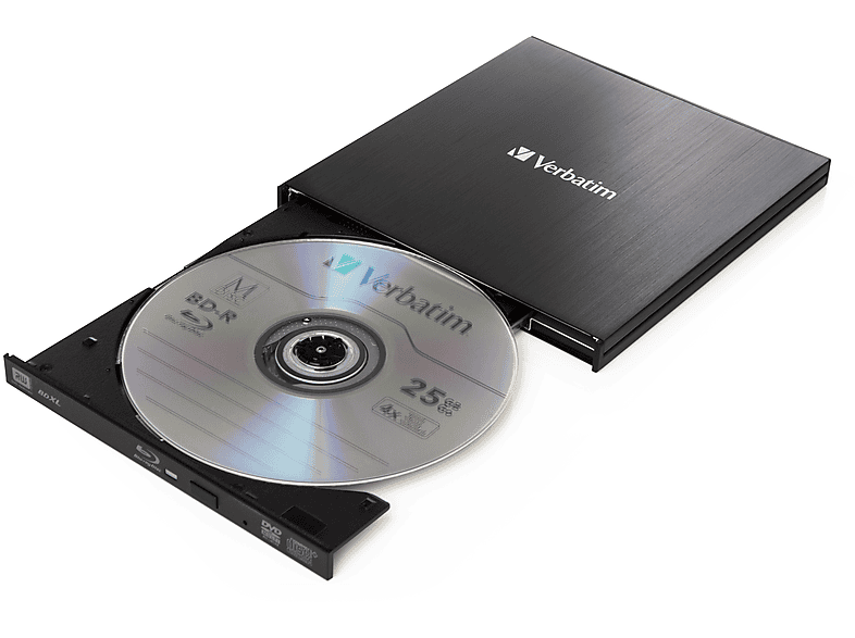 VERBATIM External Slimline Blu-ray Brenner, USB 3.0, Extern, Schwarz (43890) — Foto 3 von 5