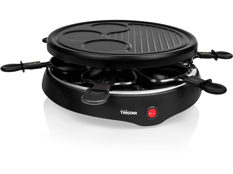 TriStar Raclette Grill für 6 Personen Rund Schwarz RA-2998 Raclette (in Schwarz, für 6 Personen, 800 Watt) — Foto 4 von 5