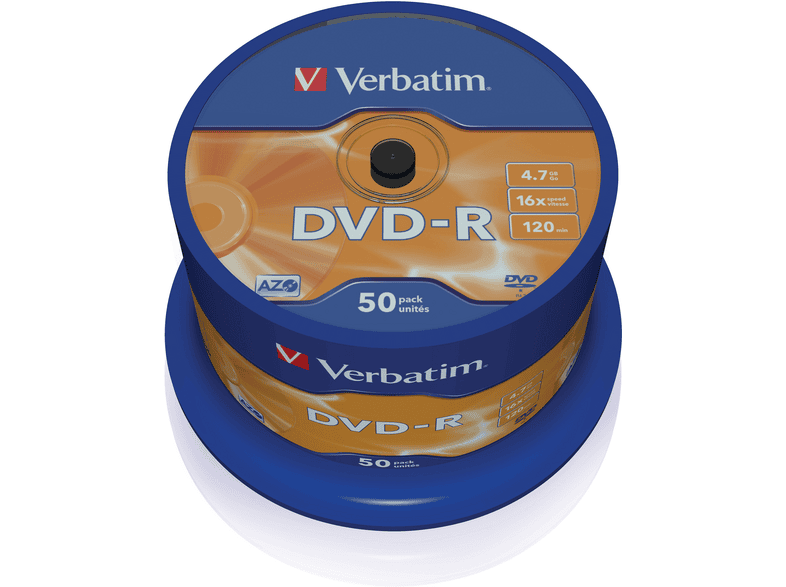 VERBATIM DVD-R 50er Spindel 4,7GB 16x Matt Silver; Rohling — Foto 3 von 4