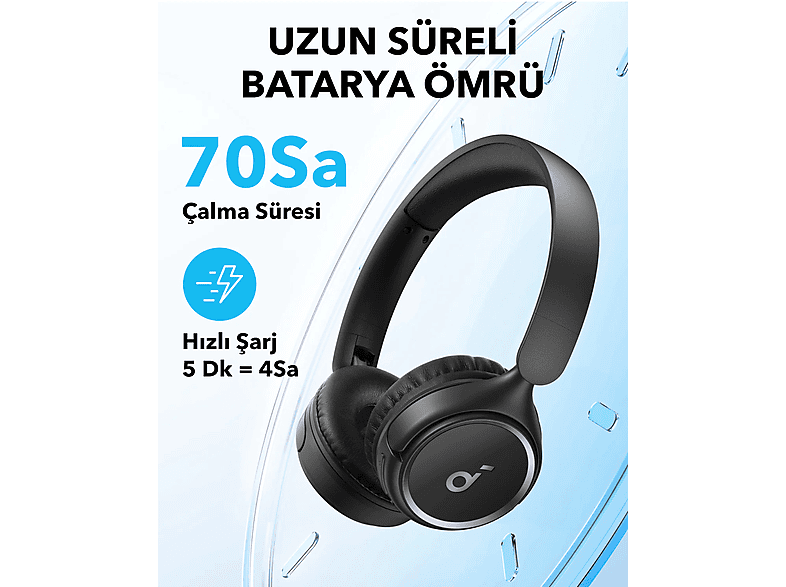 ANKER Soundcore H30i Kulak Üstü Bluetooth Kulak Üstü Kulaklık Siyah_1