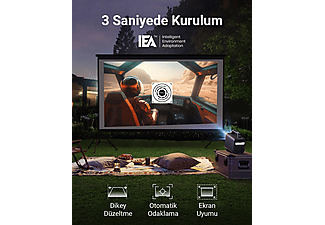 ANKER Nebula Mars 3 Akıllı Taşınabilir WiFi Kablosuz Projeksiyon Cihazı Siyah_8