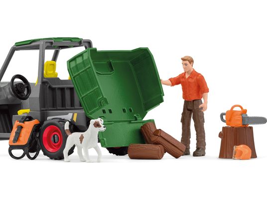 SCHLEICH Farm World: agricoltore forestale con veicolo - Set da gioco (Multicolore)