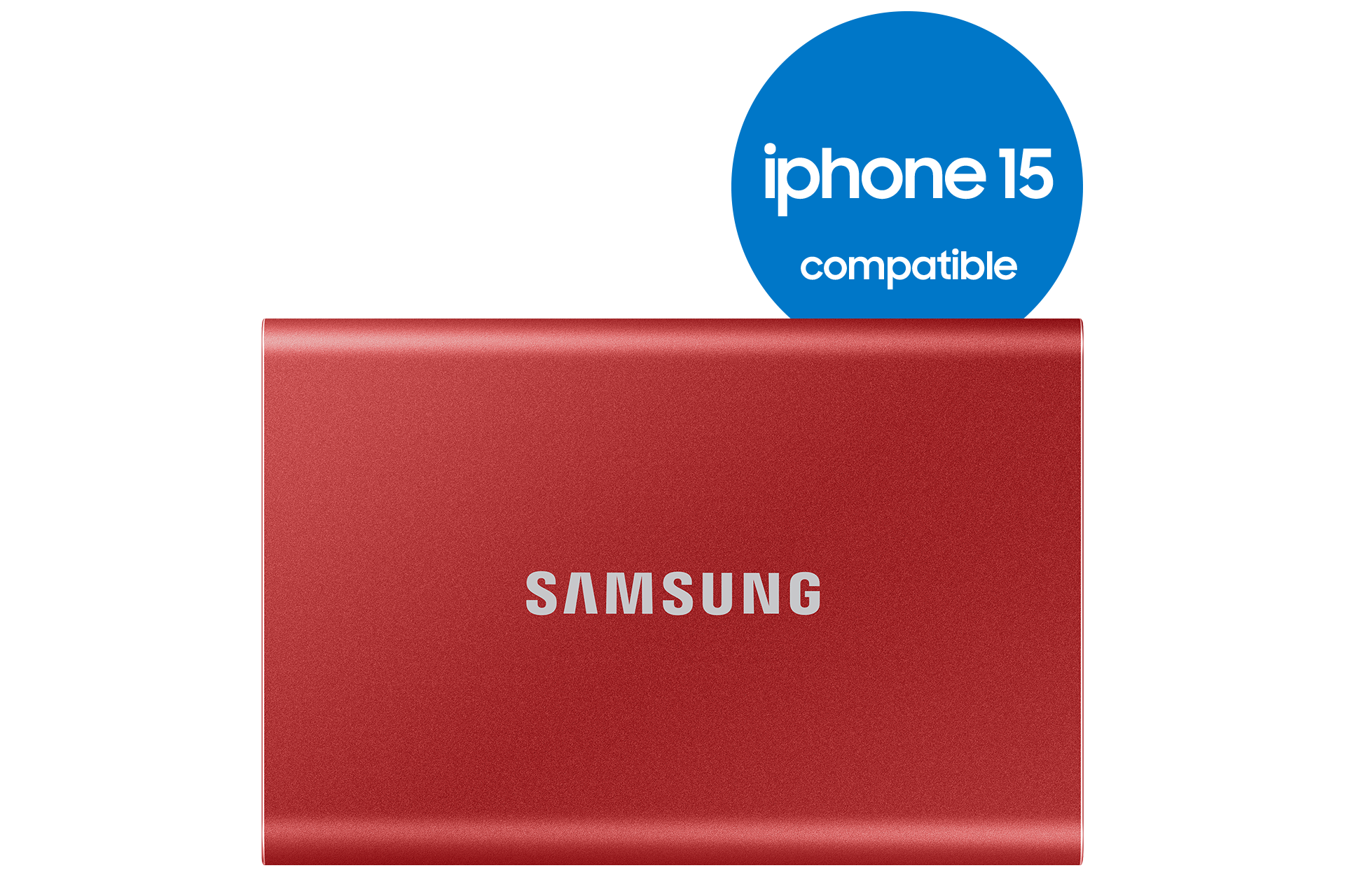 SAMSUNG Disque dur externe SSD portable T7 500 GB Rouge (MU-PC500R/WW)