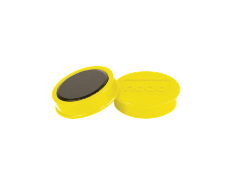 NOBO Fehértábla mágnes 10db, 38mm átmérő, sárga (1915316)