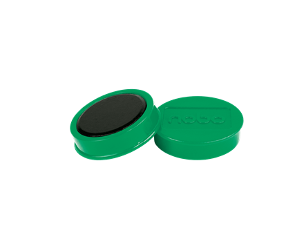 NOBO Fehértábla mágnes 10db, 38mm átmérő, zöld (1915317)