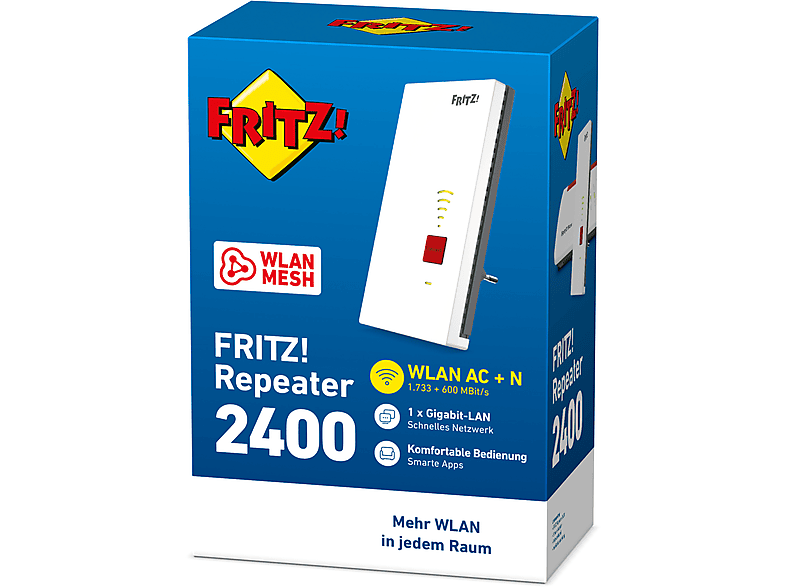 AVM FRITZ!Repeater 2400 WLAN Mesh; WLAN Mesh Repeater — Foto 2 von 4