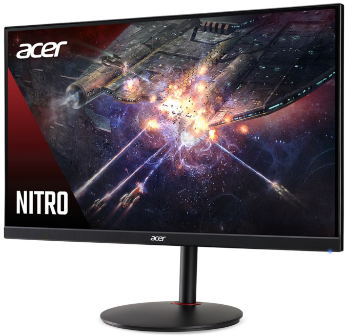 Acer Nitro gaming monitor űrhajós jelenettel, NITRO szóval.