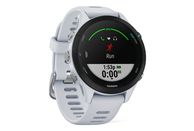 GARMIN Forerunner 255S Music - Running watch con GPS (110 - 175 mm, Silicone, Bianco pietra/Nero)