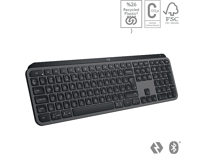 LOGITECH MX Keys S Gelişmiş Kablosuz Klavye (Türkçe Tuş Dizimi) Siyah_1