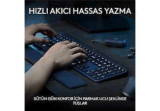 LOGITECH MX Keys S Gelişmiş Kablosuz Klavye (Türkçe Tuş Dizimi) Siyah_3