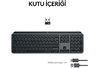 LOGITECH MX Keys S Gelişmiş Kablosuz Klavye (Türkçe Tuş Dizimi) Siyah_9