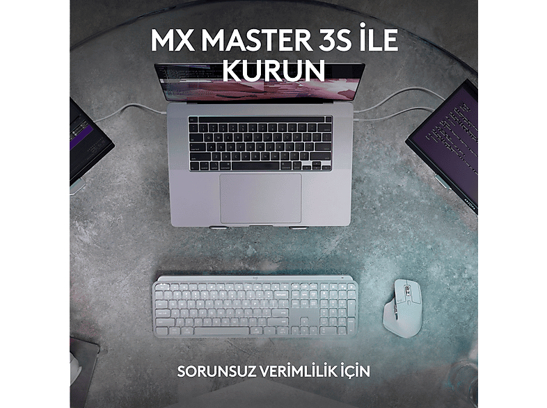 LOGITECH MX Keys S Gelişmiş Kablosuz Klavye (Türkçe Tuş Dizimi) Siyah_5