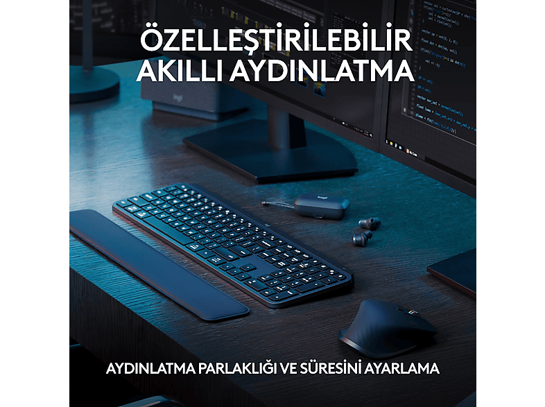 LOGITECH MX Keys S Gelişmiş Kablosuz Klavye (Türkçe Tuş Dizimi) Siyah_7