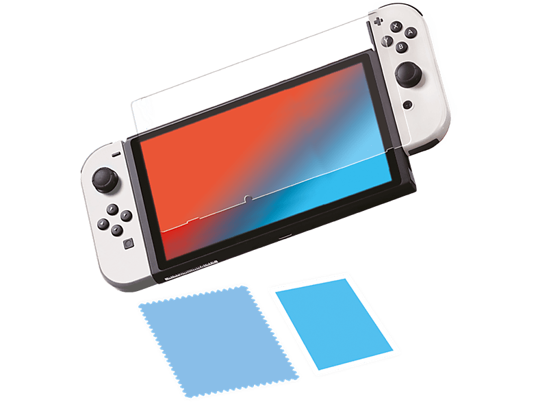 Qware Tempered Glass Switch Oled Transparant Screenprotector Nintendo afbeelding