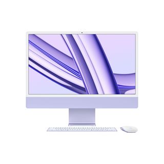 Apple iMac (2023) Z19PBASE, 24" Retina 4.5K, Chip M3, CPU de 8 núcleos, GPU de 10 núcleos, 16GB de RAM, 2TB de SSD, Púrpura