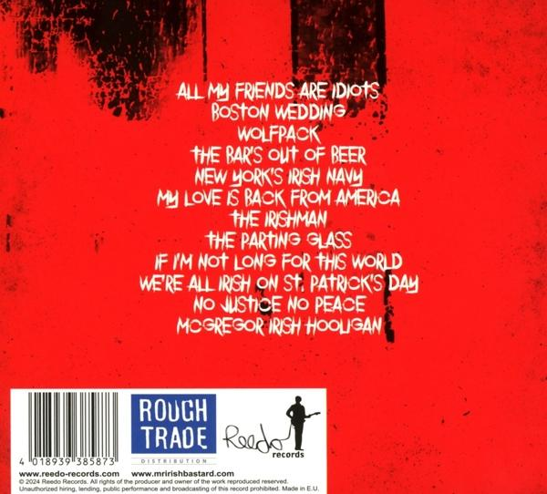 Piros albumborító fehér szöveggel, amely a dalcímeket, a Rough Trade logót és egy vonalkódot sorolja fel. Ír témájú dalok.