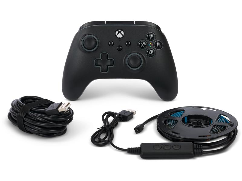 POWER A XBGP0076-01 ADVANTAGE LUMECTRA+LED STRIP - Xbox Series X|S-Controller (Schwarz)
