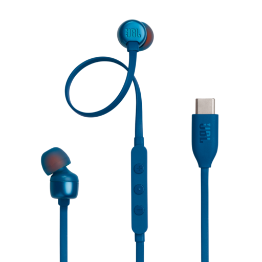 JBL Tune 310c USB-C Wired In-Ear Headphones Blue