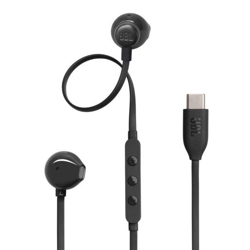 JBL Tune 305C USB-C Wired In-Ear Earbuds Black