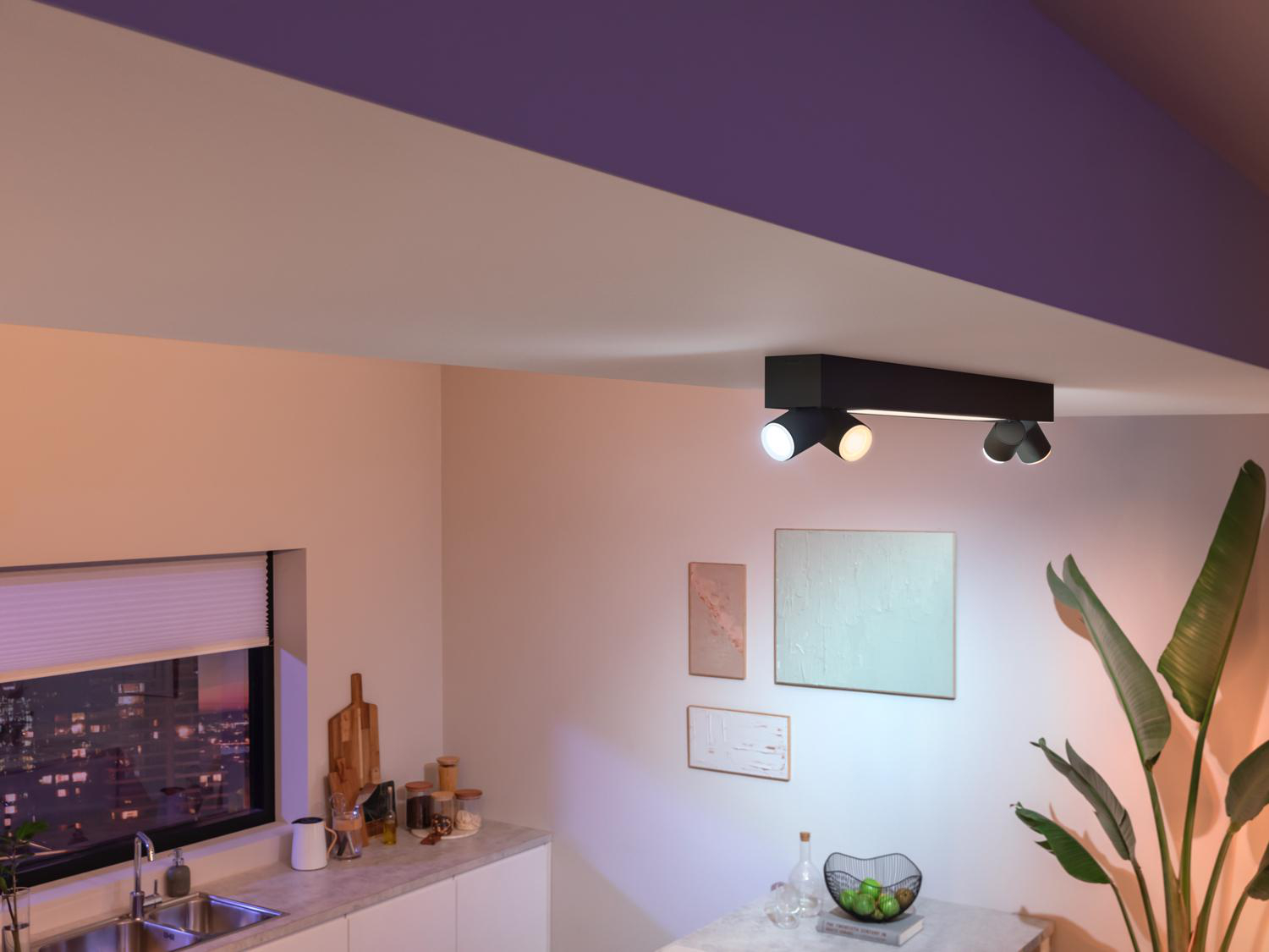 PHILIPS Hue White & Col. Amb. Centris 4 flg. Deckenspot 50.000 Weißschattierungen