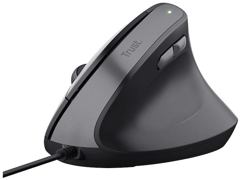 Trust Mysz ergonomiczna przewodowa Bayo II czarna – zdjęcie 2