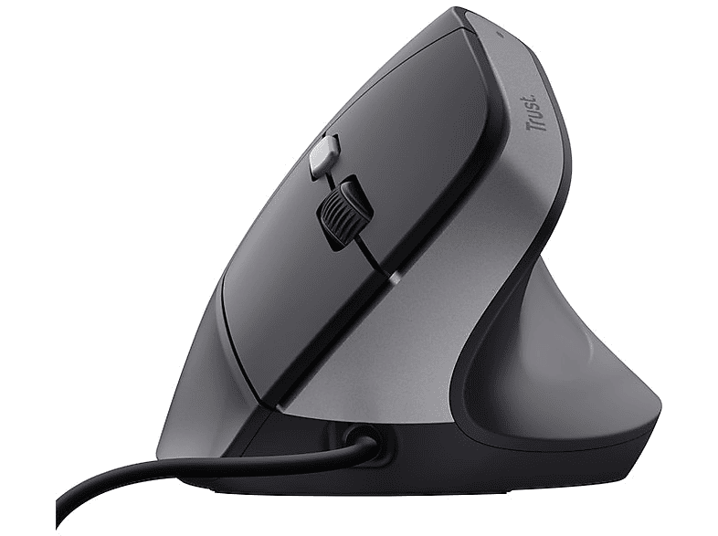 Trust Mysz ergonomiczna przewodowa Bayo II czarna – zdjęcie 3