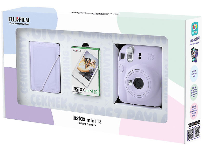 FUJIFILM Mini 12 Eko Bundle Box Anlık Fotoğraf Makinesi Lila_1