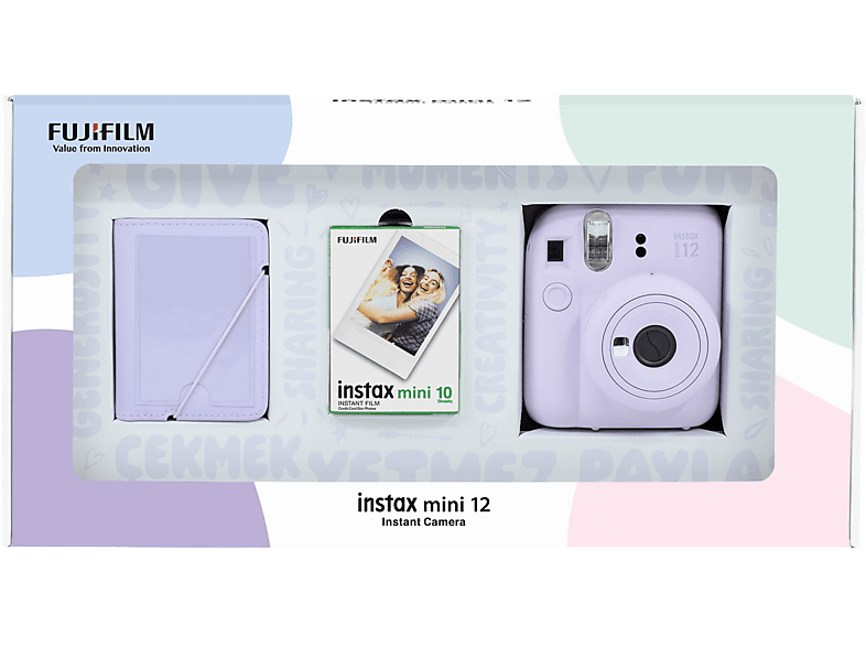 FUJIFILM Mini 12 Eko Bundle Box Anlık Fotoğraf Makinesi Lila_0