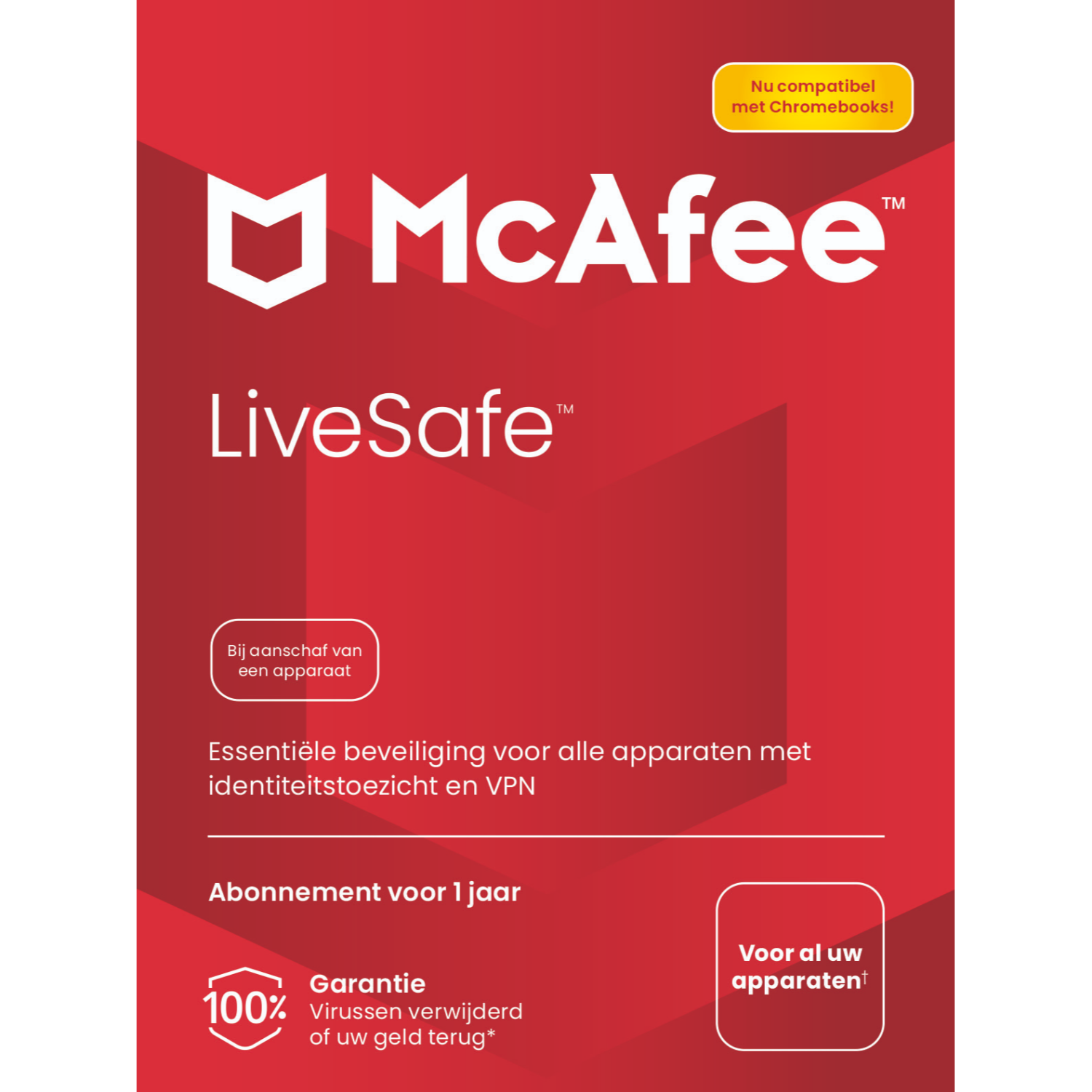 Mcafee Software Livesafe - Windows Macos Android Ios Chromeos Onbeperkt Aantal Apparaten Abonnement Van 1 Jaar (digitale Download)
